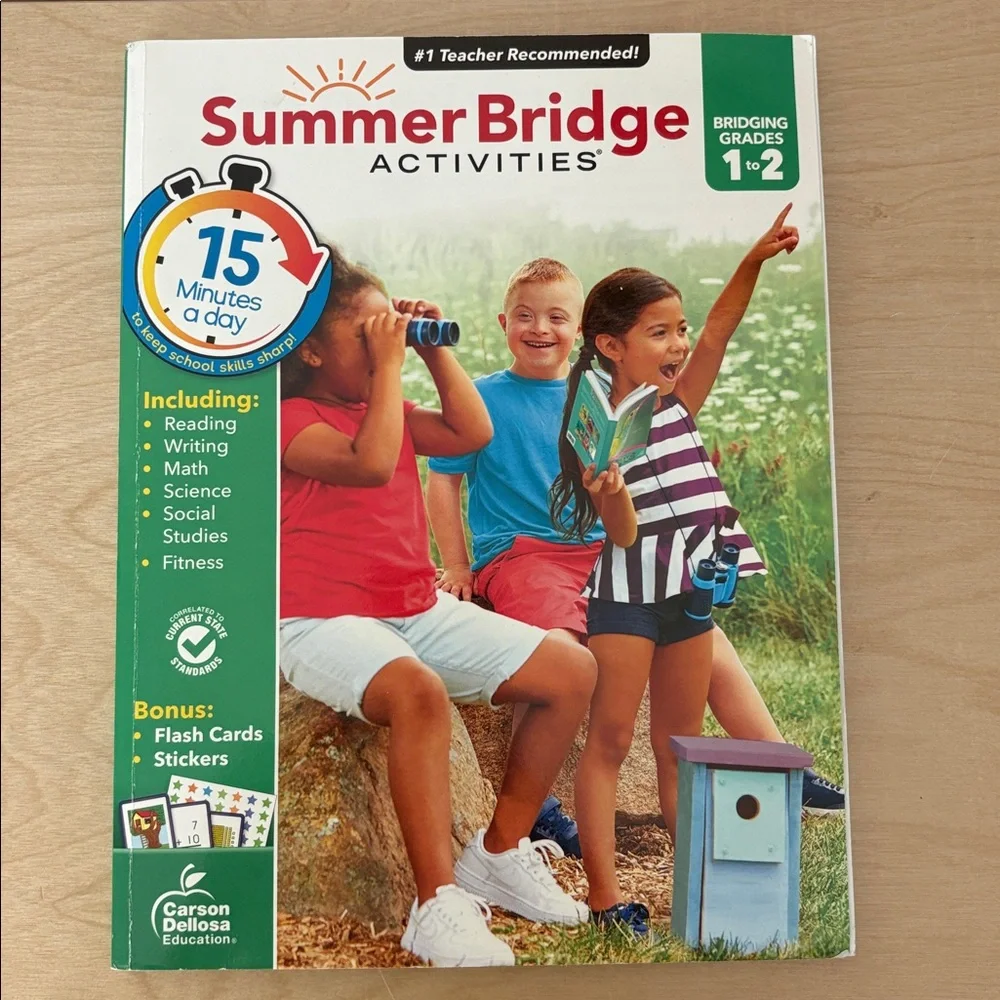 Summer Bridge Activities 1st to 2nd Grade Workbook, Activity Book Homeschool